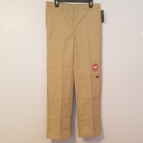NEW Dickies Boys Khaki Pants School Uniform Size 16 H Husky Flex Classic Fit
